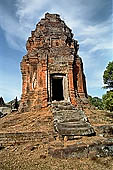 Bakong temple - ancillary tower around the base of the main pyramid.